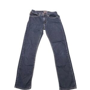 Levi's Denizen Dark Blue Denim Jeans with Contrast Stitching